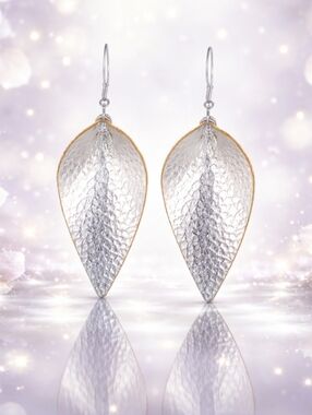 Leather Water Drop Earrings